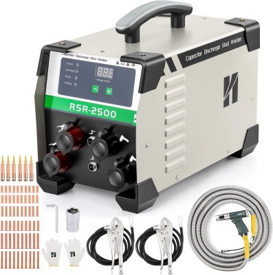 110V Capacitor Discharge Stud Welder, M3–M10 Stud Welding Machine, 108,000 μF Capacitor Bank, 33–198V Adjustable, 5m Welding Gun