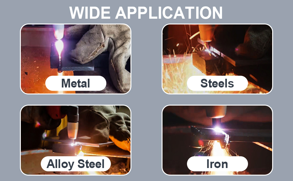 CUT50D plasma cutter cutting different conductive metals